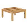 Mesa De Centro De Madera De Mango Maciza 80x80x40 Cm Marrón