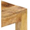 Mesa De Centro De Madera De Mango Maciza 80x80x40 Cm Marrón