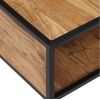 Mesa De Centro De Madera Maciza De Acacia 70x70x32 Cm Marrón