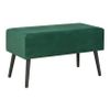 Mesa De Centro De Terciopelo Verde 80x40x46 Cm