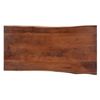 Mesa De Centro Borde Natural Madera Maciza Acacia 115x60x40 Cm Marrón