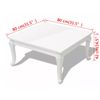 Mesa De Centro 80x80x42 Cm Blanco Brillante