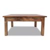 Mesa De Centro De Madera Maciza Reciclada 98x73x45 Cm Marrón