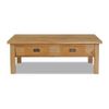 Mesa De Centro Madera De Teca Maciza 100x60x35 Cm Marrón