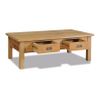 Mesa De Centro Madera De Teca Maciza 100x60x35 Cm Marrón