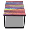 Mesa De Centro Con Superficie Con Impresión De Arcoiris Multicolor
