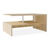 Mesa De Centro De Madera De Ingeniería Blanca 90x59x42 Cm Marrón