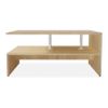 Mesa De Centro De Madera De Ingeniería Blanca 90x59x42 Cm Marrón