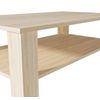 Mesa De Centro Madera De Ingeniería Roble 100x59x42 Cm Marrón