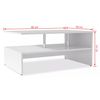 Mesa De Centro De Madera Contrachapada 90x59x42cm Blanca