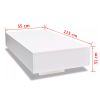 Mesa De Centro Rectangular De Fibra De Vidrio Blanco Brillante