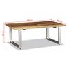 Mesa De Centro De Madera Maciza Reciclada 100x60x38 Cm Marrón