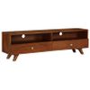 Mueble Para Tv De Madera Maciza Reciclada 140x30x40 Cm Marrón