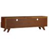 Mueble Para Tv De Madera Maciza Reciclada 140x30x40 Cm Marrón