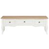 Mueble Para Tv De Madera Blanco 100x35x35 Cm