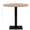 Mesa De Bar Bistró Mdf Y Acero Redonda 80x75 Cm Color Roble Beige