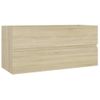 Mueble Lavabo Madera Contrachapada Roble Sonoma 100x38,5x45 Cm Marrón