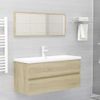 Mueble Lavabo Madera Contrachapada Roble Sonoma 100x38,5x45 Cm Marrón