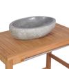 Mueble Tocador Madera Teca Maciza Con Lavabo De Piedra De Río