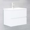 Mueble Con Lavabo Aglomerado Blanco Brillante