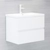 Mueble Con Lavabo Blanco Brillante Aglomerado