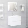 Mueble Con Lavabo Blanco Brillante Aglomerado