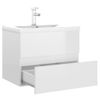 Mueble Con Lavabo Blanco Brillante Aglomerado