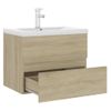 Mueble Con Lavabo Aglomerado Roble Sonoma