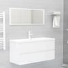 Armario Para Lavabo Aglomerado Blanco Brillante 100x38,5x45 Cm