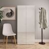 Mueble Zapatero Contrachapada Blanco Brillo 80x35,5x180 Cm