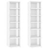 Muebles Zapateros 2 Unidades Blanco Brillante 27,5x27x102 Cm