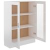 Vitrina De Madera Contrachapada Blanco Brillo 82,5x30,5x115 Cm