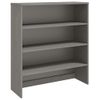 Aparador Superior Hamar Pino Macizo Gris Claro 90x30x100 Cm