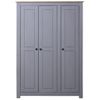 Armario 3 Puertas Madera Pino Panamá Range Gris 118x50x171,5cm