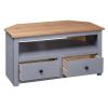 Mueble Esquinero Tv Madera Pino Estilo Panamá Gris 93x49x49 Cm