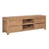 Mueble Para Tv De Teca Maciza 115x30x40 Cm Marrón