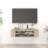 Mueble De Tv Colgante Contrachapada Roble Sonoma 100x30x26,5 Cm Marrón