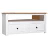 Mueble Esquinero Tv Madera Pino Estilo Panamá Blanco 93x49x49cm