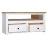 Mueble Esquinero Tv Madera Pino Estilo Panamá Blanco 93x49x49cm