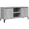 Mueble De Tv Con Patas De Metal Gris Sonoma 103,5x35x50 Cm