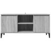 Mueble De Tv Con Patas De Metal Gris Sonoma 103,5x35x50 Cm