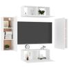 Juego De Mueble Para Tv De 4 Piezas Aglomerado Blanco