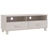 Mueble De Tv Hamar Madera Maciza De Pino Blanco 106x40x40 Cm