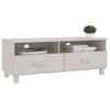 Mueble De Tv Hamar Madera Maciza De Pino Blanco 106x40x40 Cm