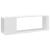 Mueble Para Tv Madera Contrachapada Blanco Brillo 100x24x32 Cm