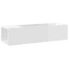 Mueble Para Tv Madera Contrachapada Blanco Brillo 100x24x32 Cm