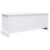 Mueble Para Tv Madera Maciza De Paulownia Blanca 108x30x40 Cm