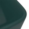 Lavabo De Lujo Cerámica Verde Oscuro Mate 41x30x12 Cm