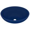 Lavabo De Lujo Ovalado Cerámica Azul Oscuro Mate 40x33 Cm