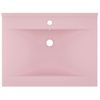 Lavabo De Lujo Con Grifo Cerámica 60x46 Cm Rosa Mate